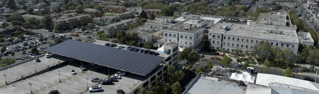 faraday microgrid parking lot solar panel installation kaiser