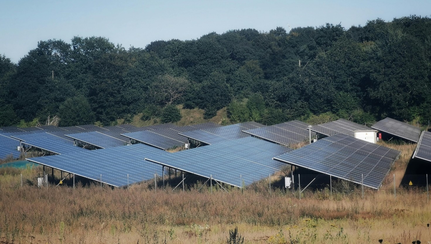 solar panels in field